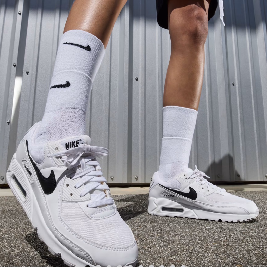 Nike White And Black Women's Air Max Sneakers